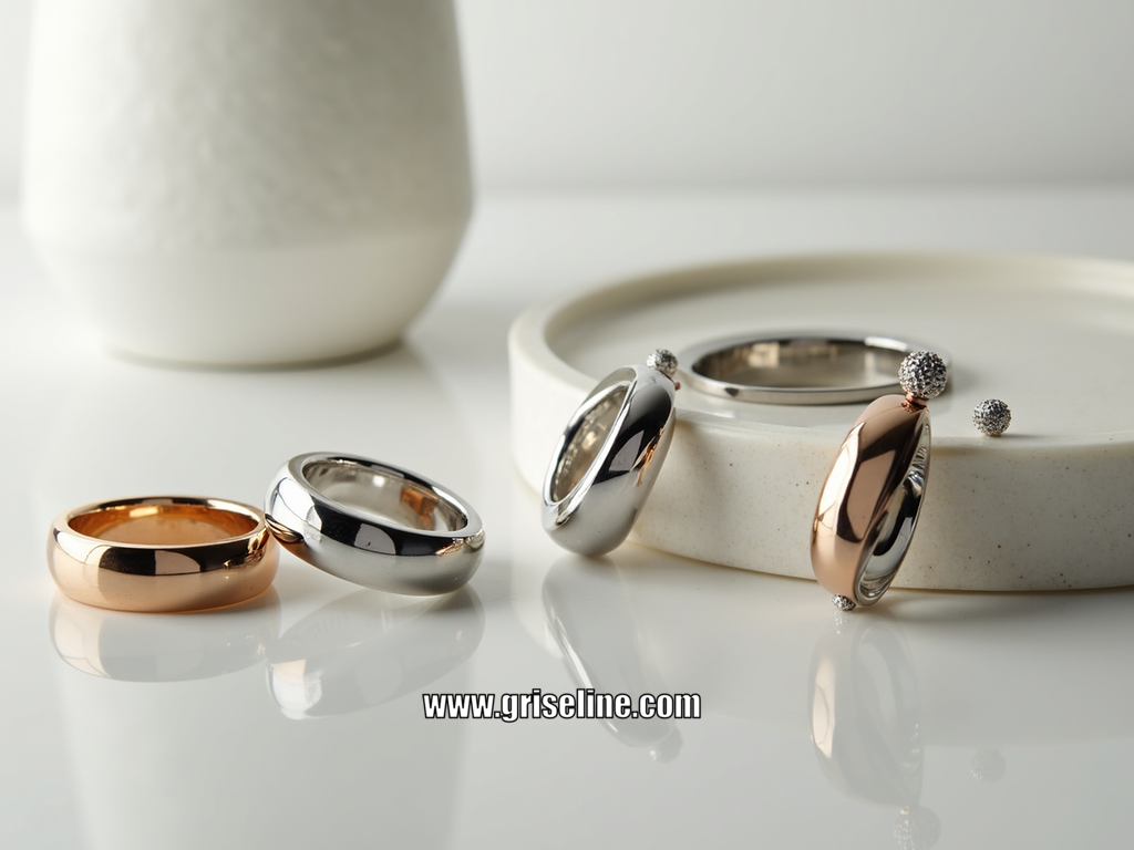 Modern stainless steel jewelry symbolizing strength and durability.